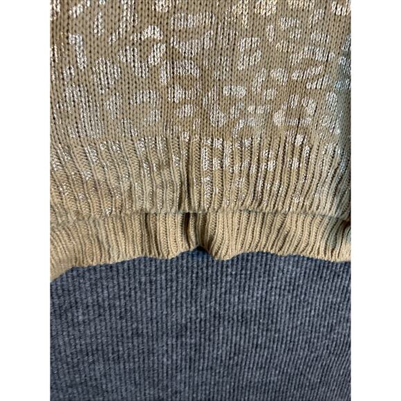 And The Why Womens Pullover Sweater Size XXL Gold Foil Chunky Boutique New - Picture 4 of 9